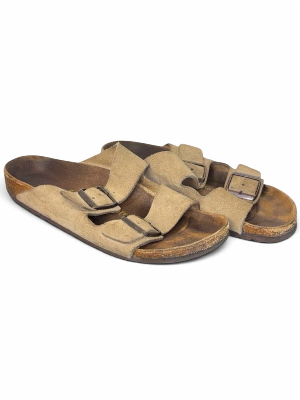 Birkenstock Arizona Suede Leather Taupe Sandals Sz 39 8/8.5